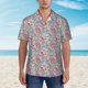 thumbnail image 2 of Balery Watercolor Butterflies Camisas hawaianas de manga corta para hombre, camisas playeras de corte holgado, camisas de vacaciones con botones,Medium, 2 of 7
