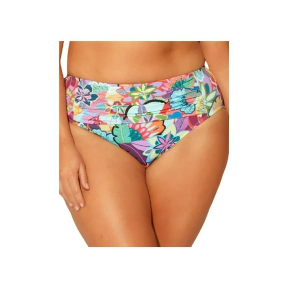 Bleu by Rod Beattie Floral-Print Tummy Control Bikini Bottoms Multi 22W