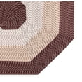 thumbnail image 3 of Better Trends 48" Octagonal Braided Rug 100% Polypropylene Durable and Stain Resistant Reversible Indoor Area Utility Rug, Country Stripe Collection - Brown Stripe, 3 of 3