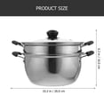 thumbnail image 2 of MasteelfCA 1pc Milk Pan Stainless Steel Steamer Stainless Steel Soup Pot Stockpot, 2 of 9