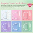 thumbnail image 3 of Set de uñas en polvo AZUREBEAUTY, transparente, rosa, coral, violeta, azul y verde, 3 of 7