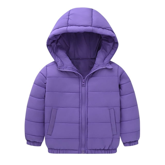 LOVZFMLL Vestes pour Filles, Veste d'Hiver à Manches Longues à Capuche, Veste Décontractée d'Extérieur pour Enfants 3-4 Ans