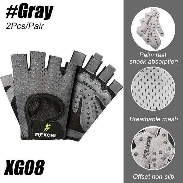 1 par de guantes de entrenamiento para hombres y mujeres, levantamiento de pesas y transpirables para guantes ligeros, guantes de gimnasio para ejercicio, levantamiento de pesas, Fitness Fivean Guantes deportivos