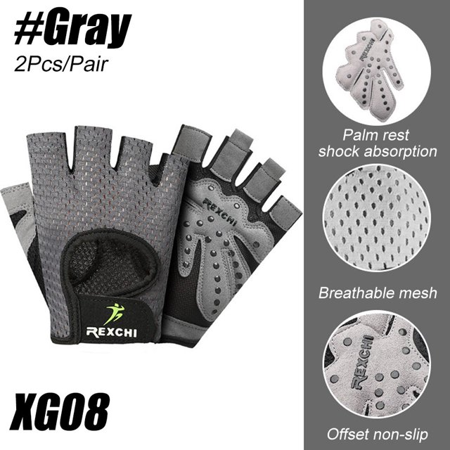 1 par de guantes de entrenamiento para hombres y mujeres, levantamiento de pesas y transpirables para guantes ligeros, guantes de gimnasio para ejercicio, levantamiento de pesas, Fitness Fivean Guantes deportivos