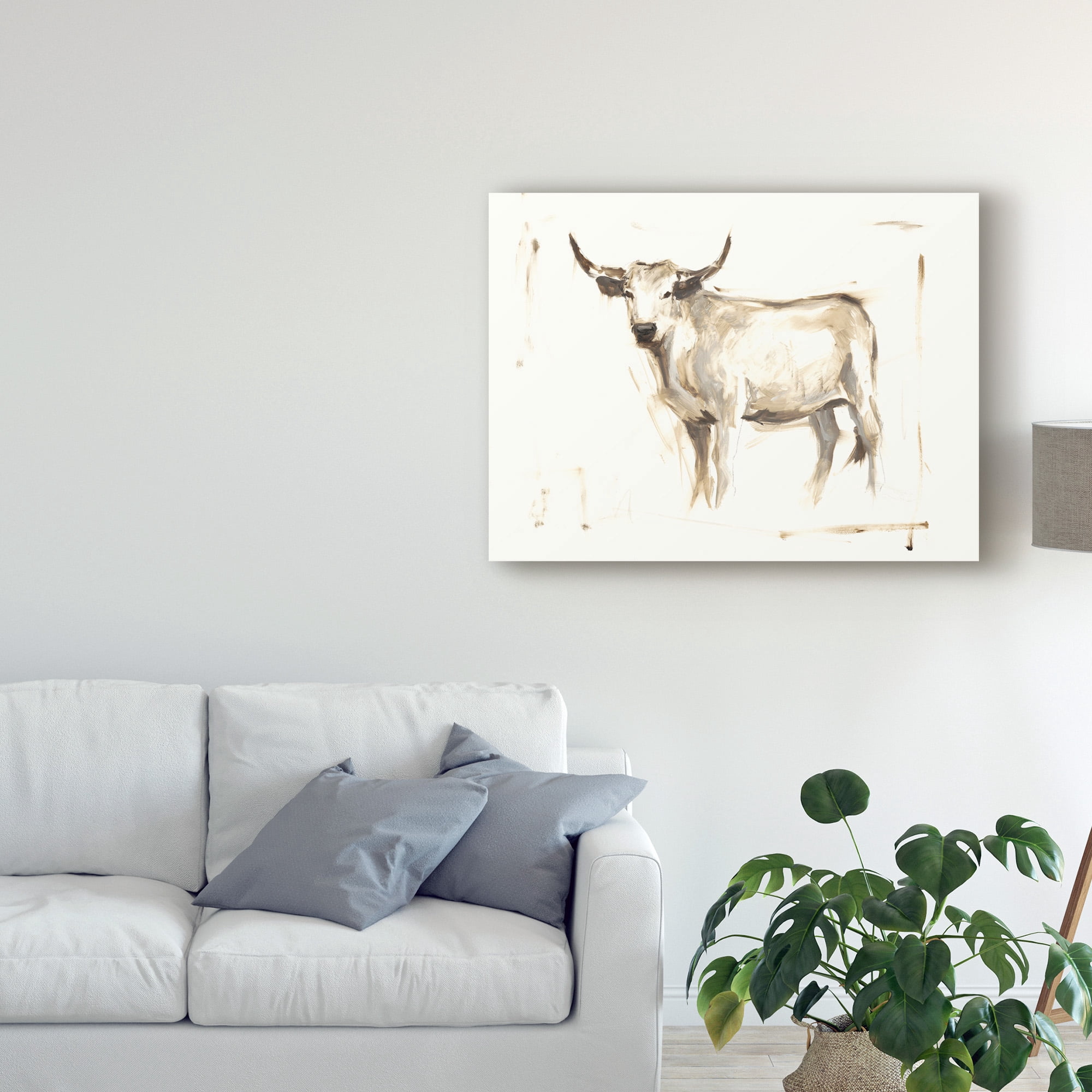 Trademark Fine Art 'White Cattle II' Canvas Art by Ethan Harper