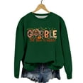 thumbnail image 5 of WEAIXIMIUNG Chandail en Molleton Blanc pour Femmes Mignon Dinde Imprimé Action de Grâce Col Rond Chandail en Molleton Ajusté Pull Décontracté Manches Longues Chemises d'Entraînement Amples Blouse Décontractée Manches Longues, 5 of 5