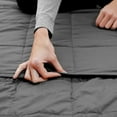 thumbnail image 4 of Quilted Microfiber 17-Pound Weighted Throw Blanket, Charcoal, 60" x 80", 4 of 4