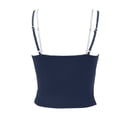 thumbnail image 5 of Wang6 Women Spaghetti Strap Camisole Tops Ribbed Double Layer Lace Tank Tops Trendy Sleeveless V Neck Stretchy Cami T Shirts Undershirts Navy S, 5 of 5