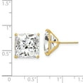 thumbnail image 3 of Finest Gold 14K Yellow Gold 12 mm Square CZ Post Earrings, 3 of 3