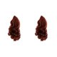 thumbnail image 2 of Bewildely Peluca de pelo largo y rizado para muñecas de 18 pulgadas, para hacer bricolaje, color negro 2piezas Rojo, 2 of 6