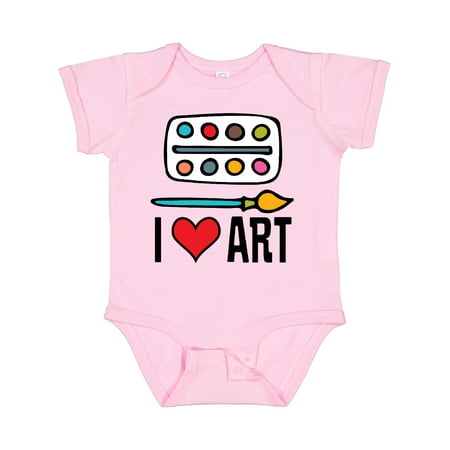 

Inktastic Painting I Love Art Gift Baby Boy or Baby Girl Bodysuit