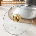 thumbnail image 3 of Thick Stainless Steel Cookware Set, Pots and Pans Set, 11 Pcs Kitchen Induction Cookware Set with Glass Lid for Cooking, Induction Compatible Set for Rv and Camping with Cleaning Brush, Gold, 3 of 7