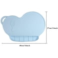 thumbnail image 2 of Silicone Baby Suction Plate Mat Anti-Slip Waterproof Placemat Foldable Food Fruit Snack Mat Child Infant Dinner Plate Tableware for Home and Travel Use, Light Blue, 2 of 6