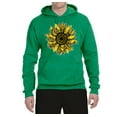 thumbnail image 2 of Artsy Cheetah Leopard Print Sunflower Fashion Unisex Graphic Hoodie Sweatshirt, Kelly, 3XL, 2 of 3