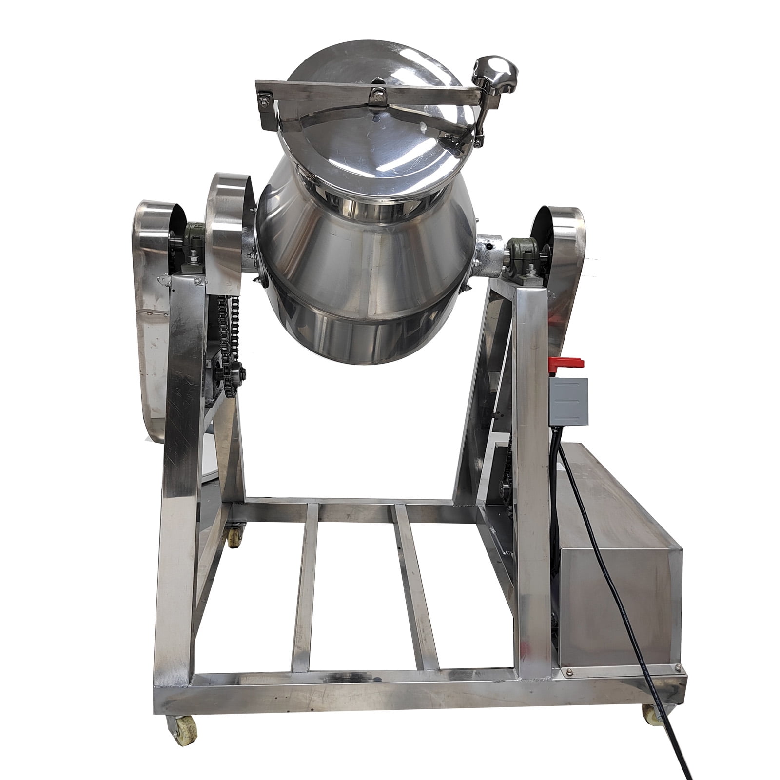 30L Drum Mixer Dry Powder Blender 360° Rotation Drum Particle Mixing Machine 110V