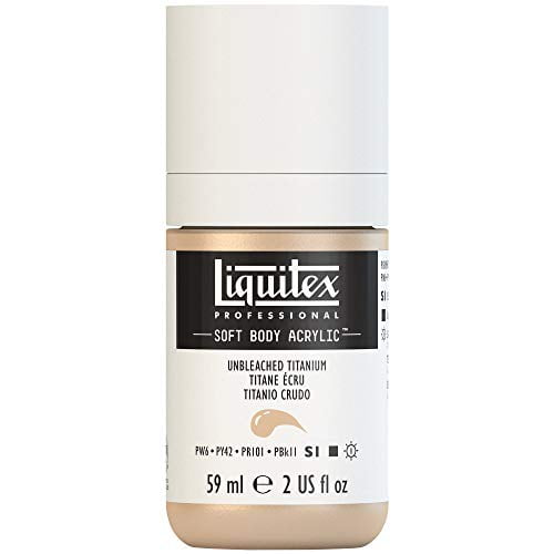 Liquitex Peinture Acrylique Corporelle Souple Professionnelle Bouteille de 2 Oz, Titane Non Blanchi
