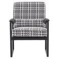 thumbnail image 6 of Zimtown Mid-Century Retro Armchair, Modern Upholstered Lounge Chair, Fabric Accent Chair with Sturdy Metal Frame Boundstooth and Dark Gray, 6 of 14