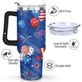 thumbnail image 3 of 40oz July 4th Handle Cup 🇺🇸,Stars & Stripes Stainless Steel Tumbler-Hand Wash Only, 3 of 7
