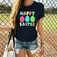 thumbnail image 2 of VerPetridure Easter Day Shirts Short Sleeve Printed Tee Tops Bunny T-Shirt Classic-Fit 2021 Easter Eggs Happy Easter Print Men and Women Loose Plus Size Short Sleeve, 2 of 7