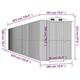 thumbnail image 2 of vidaXL Storage Shed Outdoor Storage Shed for Backyard Patio Galvanized Steel, 2 of 7