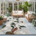 thumbnail image 2 of 5'x7' Area Rugs, White Magnolia Indoor Outdoor Area Rug for Living Room Bedroom, Spring Floral Blossom Flowers Plants Light Blue Washable Bathroom Rugs Kitchen Floor Carpet Mats Home Decor Aesthetic, 2 of 8