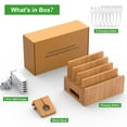 thumbnail image 6 of Pezin & Hulin Bamboo Charger Station for Multi Devices Charging Dock  with 5-Port USB HUB for Phone/Tablet/Watch, 6 of 7