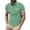 Green, variant on Men's Spring Business Lapel T Shirt Bottoming Shirt Short Sleeve Shirt Patchwork Top,S