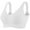 White, variant on Sakmal High Impact Sports Bras Plus Size Solid Fall Coverage Yoga Black Womens Sports Bras 5XL