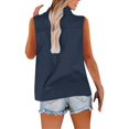 thumbnail image 4 of Cqxid525 Tank Tops for Women 2025 Cotton Linen Shirts for Women Sleeveless Collared Tops Oversized Up Blouses Work Shirts Casual Summer Tshirt Womens Tank Tops Summer Loose Sleeveless Top, 4 of 9