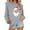 Gray, variant on Hoodless Sweatshirts for Women Christmas Print V Neck Christmas Long Sleeve Pullover Solid Color Casual Tops