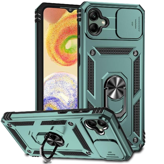 Estuche GANGXUN para Samsung Galaxy A04, soporte giratorio 360°, estilo mecánico y magnético