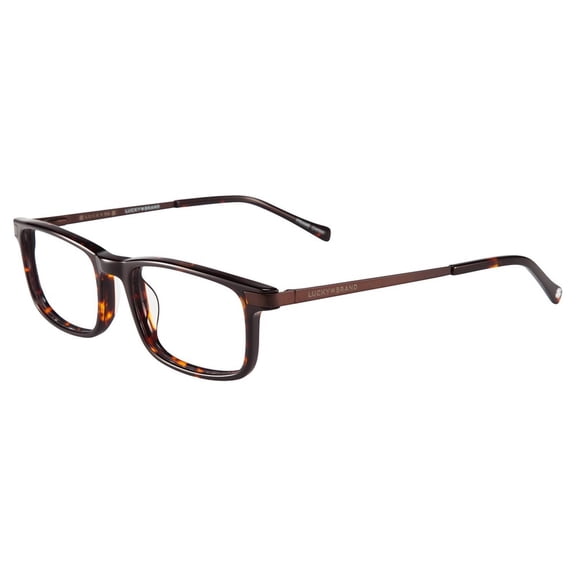 Lucky Mens Ophthalmic Tortoise Soft Rectangle Plastic Frame D805 48m