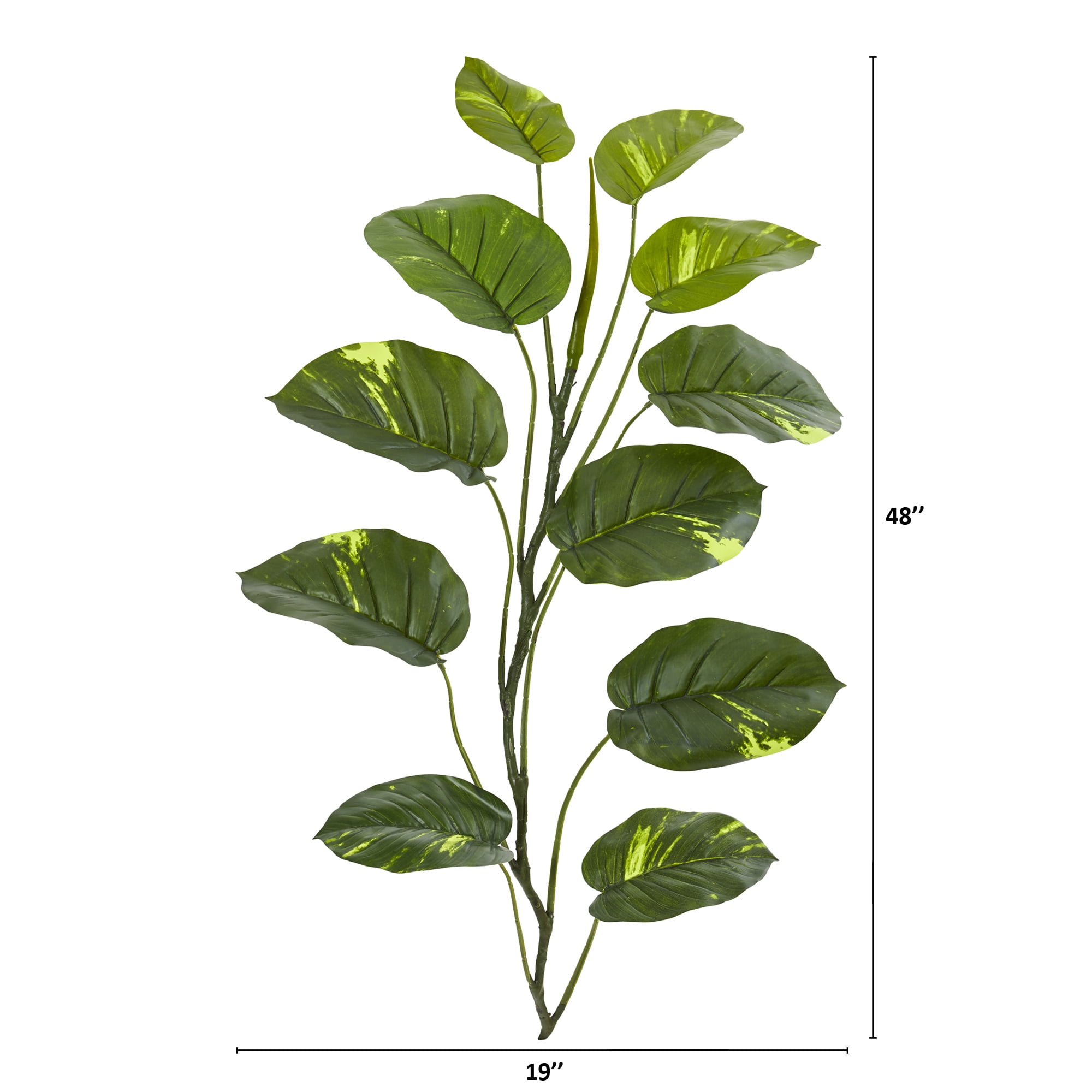 Nearly Natural 4ft. Large Leaf Pothos Artificial Vinning Plant (Set of 4), Green