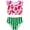 Watermelon, variant on Lanbubble Girls Ruffle Tankini Swimsuit High Waisted 2 Piece Bathing Suit Beach Swimwear For Toddler Girl 5-6 Years