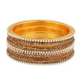 thumbnail image 6 of Efulgenz Rhinestone Bridal Bangle Jewelry Indian Bangle Set Crystal Bracelet Bangle Set Wedding Party Fashion Statement Jewelry for Women (4 Pcs) Size 2.6, 6 of 8