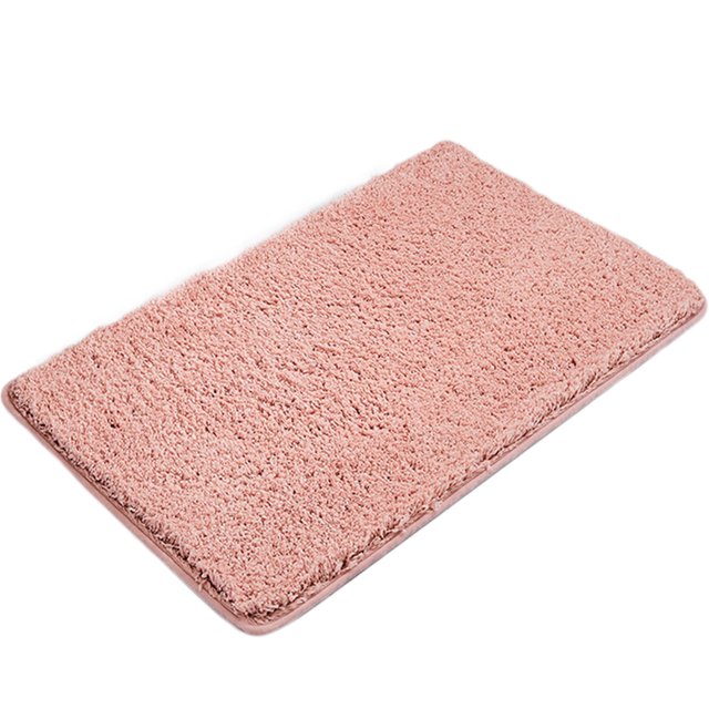 Coofit Bathroom Rug Super Absorbent Solid Color Non-slip Mat Floor Mat for Bedroom