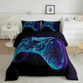 thumbnail image 2 of jejeloiuoil Painting Gamepad Bedding Comforter Set,Modern Video Game Twin Comforter Sets,Gaming Gamer Bedding Set For Girl Kids,Super Cozy Bedroom Decor Reversible,2-Piece, 2 of 8
