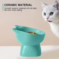 thumbnail image 5 of Cuencos elevados de cerámica para gatos, cuenco inclinado para comida y agua para gatos para proteger la columna vertebral, 5 of 5