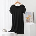 thumbnail image 2 of LIaqionyy Nightgowns for Womens Short Sleeve Sleepshirt Crew Neck Nightshirt Soft Sleepwear Nightshirts, 2 of 5