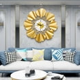 thumbnail image 4 of Modern Luxury Wall Clock Silent Ginkgo Leaf Wall Clock for Home Office Living Room Decor, 4 of 12