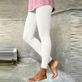 thumbnail image 4 of Women's Solid Ribbed High Waisted Leggings Stretchy Soft Yoga Pants Tummy Control Workout Tights Casual Skinny Gym Running Trousers White, 4 of 8
