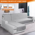 thumbnail image 2 of SHANNA Sectional Couch Covers 100% Waterproof L Shaped Sofa Slipcover, 3pcs Reversible Chaise Lounge Cover for Sectional Couch Furniture Protector for Pets Dog Cat, Light Gray, Medium, 2 of 13