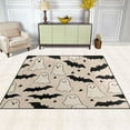 thumbnail image 4 of Non-Slip Area Rug 80x58in Indoor Washable Floor Mats Carpet Printed for Living Room, Bedroom, Home Decor Simple Ghosts and Bats, 4 of 7
