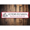 thumbnail image 2 of Letters to Santa Holiday Sign, Christmas Decorative Aluminum Sign - 4x18 inches, 2 of 4