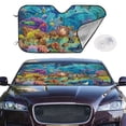thumbnail image 2 of Balery Sea World Windshield Sun Shade, Car Front Window Sunshade Cover ,Automotive Interior Portected Blocks Uv Rays For Car Pickup Truck Suv Accessories- Small, 2 of 7