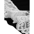 thumbnail image 5 of Conjunto de pijama para mujer INSPIRE CHIC, blusa de manga larga con encaje suave y pantalones, ropa de dormir de 2 piezas, M, negro, 5 of 5