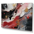 thumbnail image 2 of Designart "Red And Black Marble Whispers III" Abstract Marble Wall Decor, 2 of 5