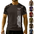 thumbnail image 5 of Men's Patriotic USA Flag Independence Day Shirt American Flag Vertical Graphic Tee, 5 of 5