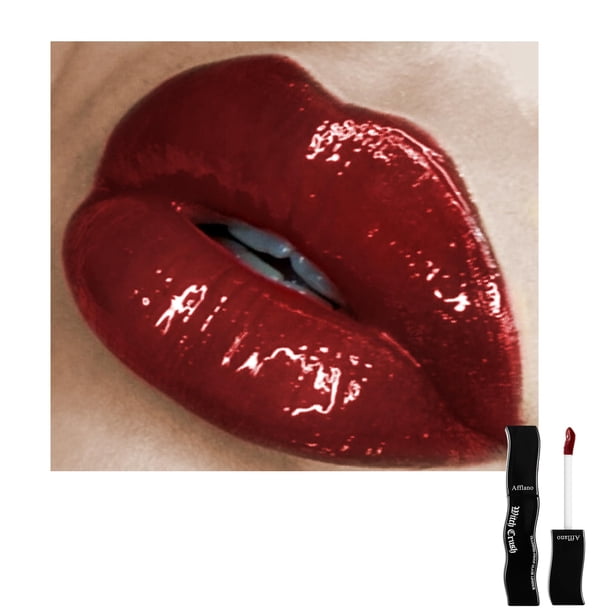 Brillo de labios Voygcee Gothic Red Hidratante de larga duración, vegano