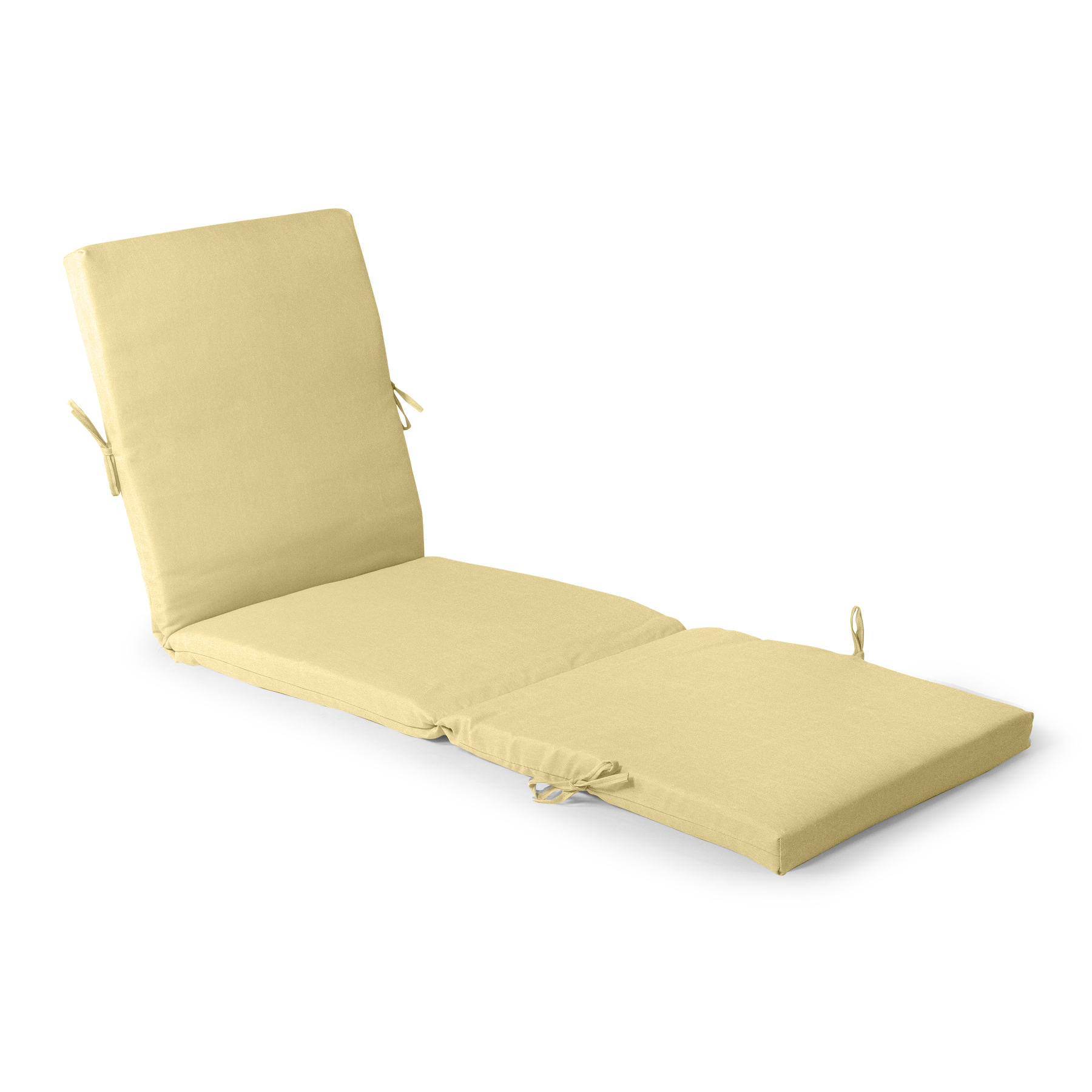 Decor Therapy 22" x 77" Yellow Solid Rectangle Chair Outdoor Seating Cushions